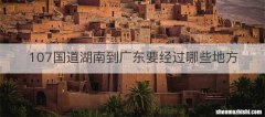107国道湖南到广东要经过哪些地方