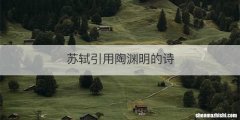 苏轼引用陶渊明的诗