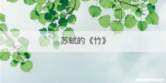 苏轼的《竹》