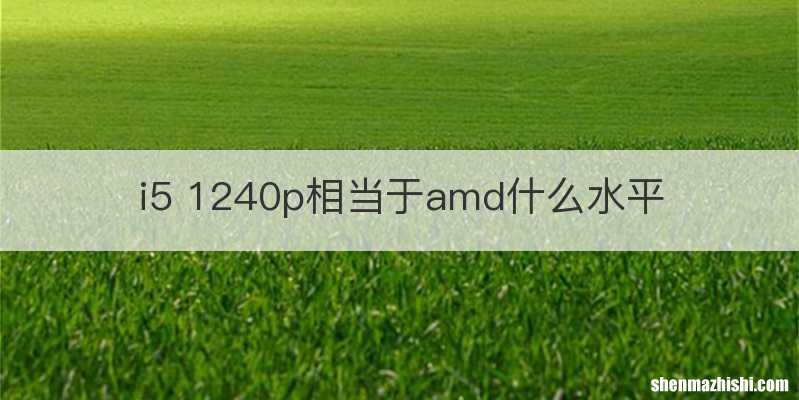 i5 1240p相当于amd什么水平
