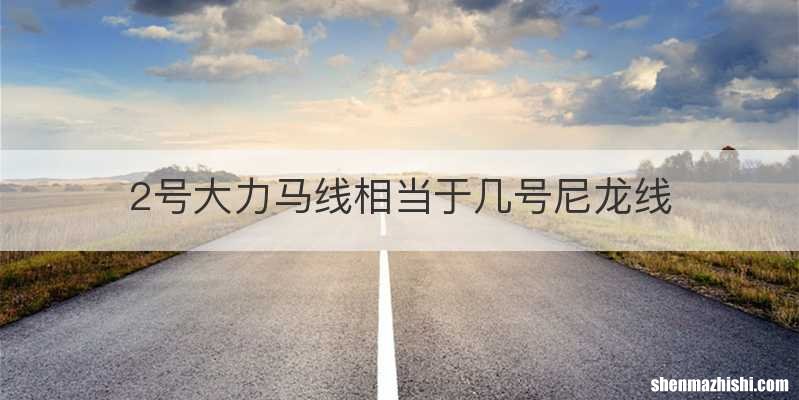 2号大力马线相当于几号尼龙线