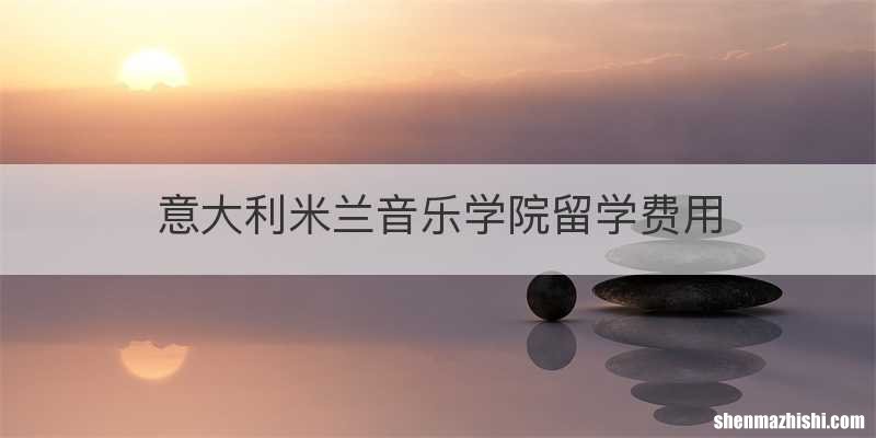 意大利米兰音乐学院留学费用