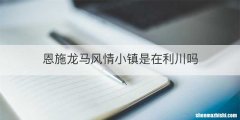恩施龙马风情小镇是在利川吗