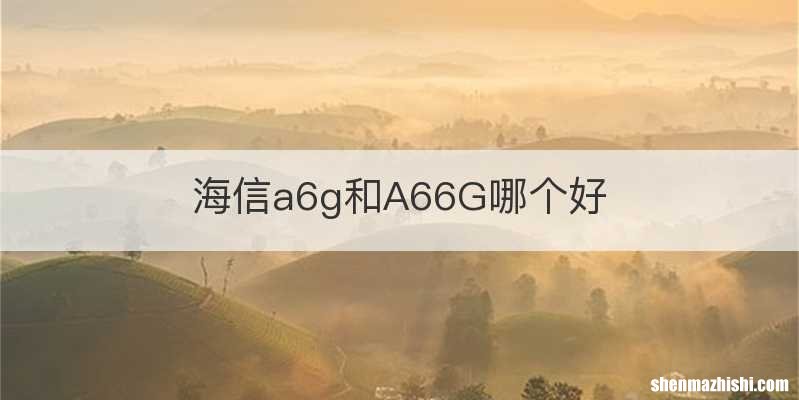 海信a6g和A66G哪个好