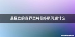 最便宜的赛罗奥特曼终极闪耀什么