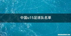 中国u15足球队名单