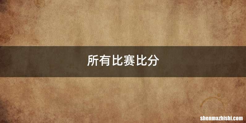 所有比赛比分