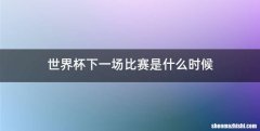 世界杯下一场比赛是什么时候