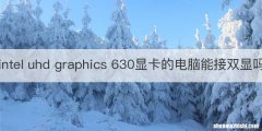 intel uhd graphics 630显卡的电脑能接双显吗