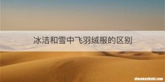 冰洁和雪中飞羽绒服的区别