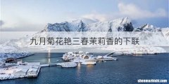 九月菊花艳三春茉莉香的下联