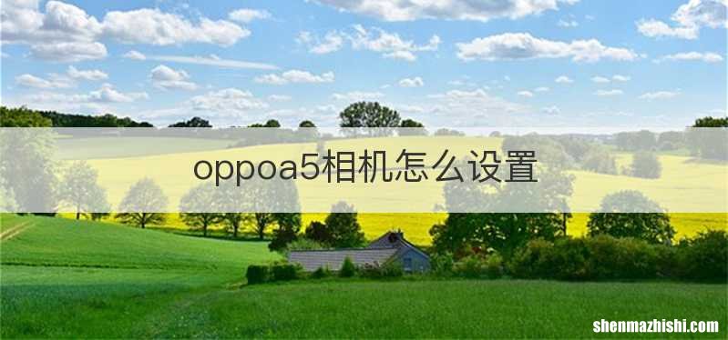 oppoa5相机怎么设置