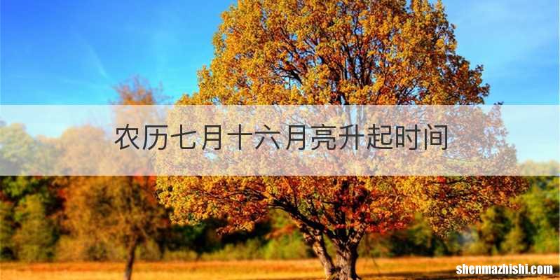农历七月十六月亮升起时间