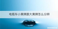 电瓶车小黄牌跟大黄牌怎么分辨