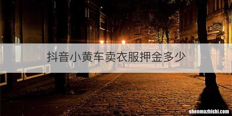 抖音小黄车卖衣服押金多少