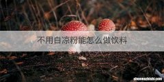 不用白凉粉能怎么做饮料
