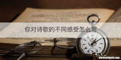你对诗歌的不同感受怎么写