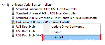 修复了Windows10中无法识别USB设备的错误