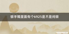 银手镯里面有个6925是不是纯银