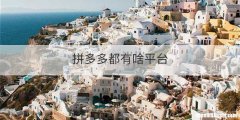拼多多都有啥平台