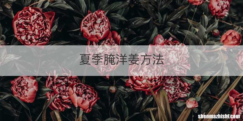 夏季腌洋姜方法