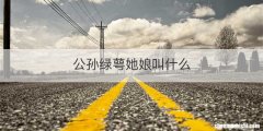 公孙绿萼她娘叫什么