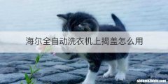 海尔全自动洗衣机上揭盖怎么用