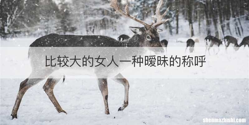 比较大的女人一种暧昧的称呼