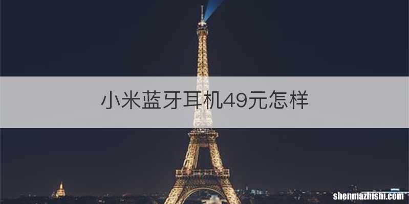 小米蓝牙耳机49元怎样