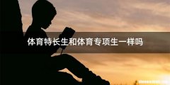 体育特长生和体育专项生一样吗