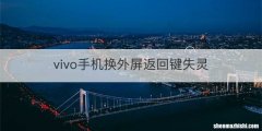 vivo手机换外屏返回键失灵