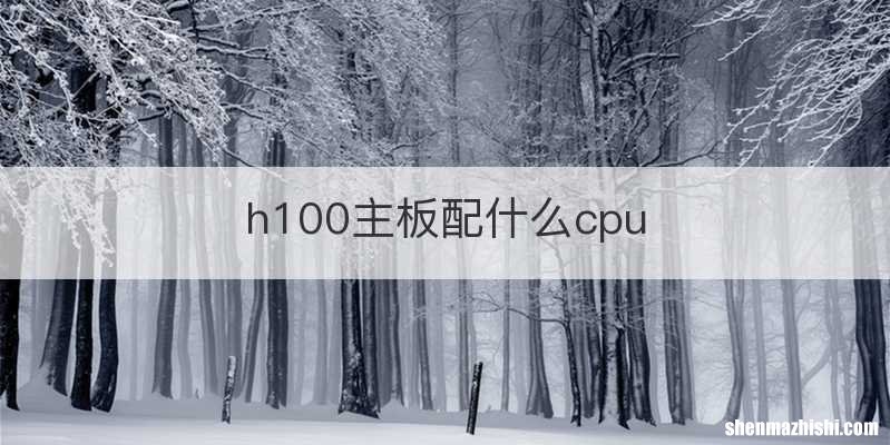h100主板配什么cpu