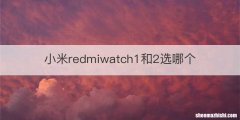 小米redmiwatch1和2选哪个