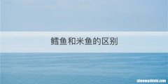 鳕鱼和米鱼的区别