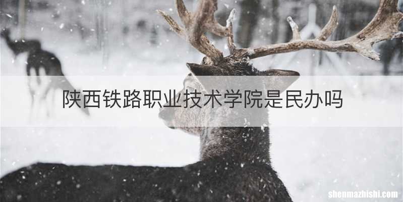 陕西铁路职业技术学院是民办吗
