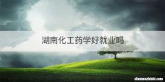 湖南化工药学好就业吗