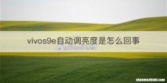 vivos9e自动调亮度是怎么回事