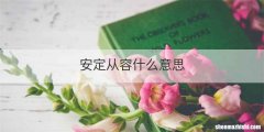 安定从容什么意思