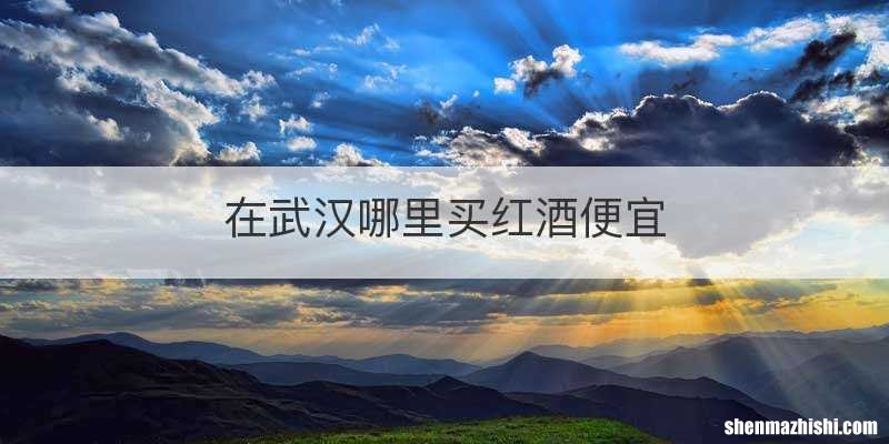 在武汉哪里买红酒便宜