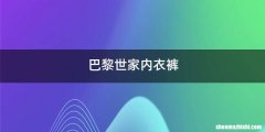 巴黎世家内衣裤
