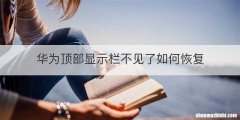 华为顶部显示栏不见了如何恢复
