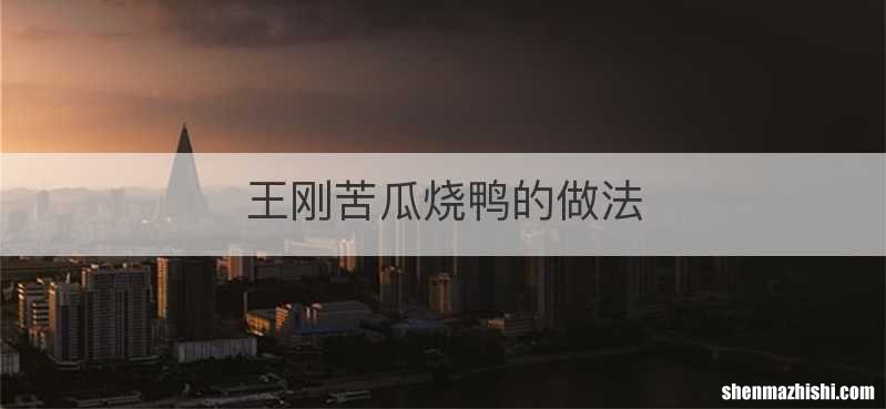 王刚苦瓜烧鸭的做法