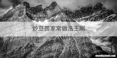 炒豆苗家常做法王刚