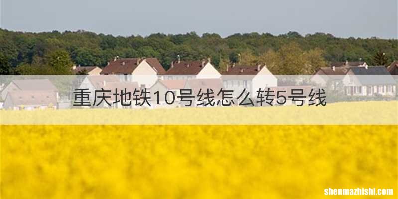 重庆地铁10号线怎么转5号线
