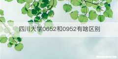 四川大学0652和0952有啥区别