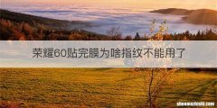 荣耀60贴完膜为啥指纹不能用了