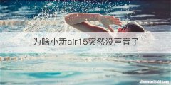 为啥小新air15突然没声音了