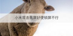 小米双击亮屏好使锁屏不行