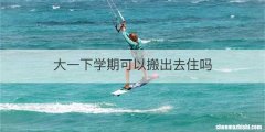 大一下学期可以搬出去住吗