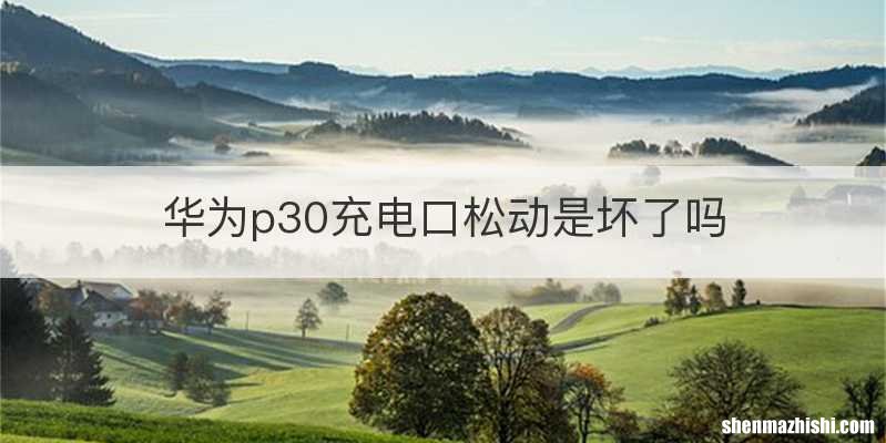 华为p30充电口松动是坏了吗